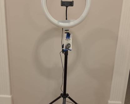 Кольцевая лампа 32см со штативом 